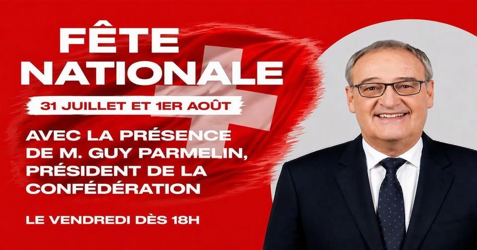 Fête nationale - Accueil du Président de la Confédération