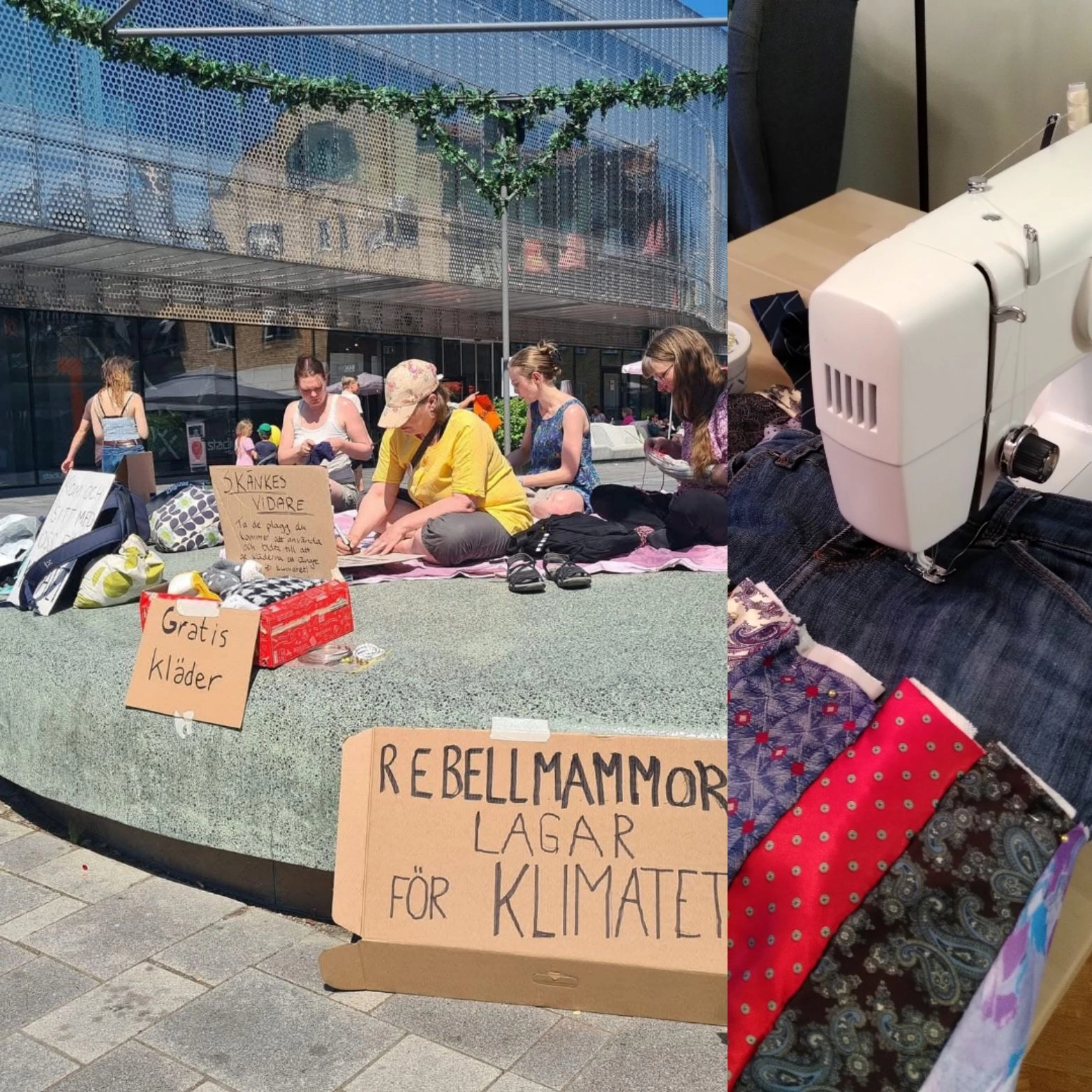 Klädbyte & laga kläder tillsammans - Mend in Public