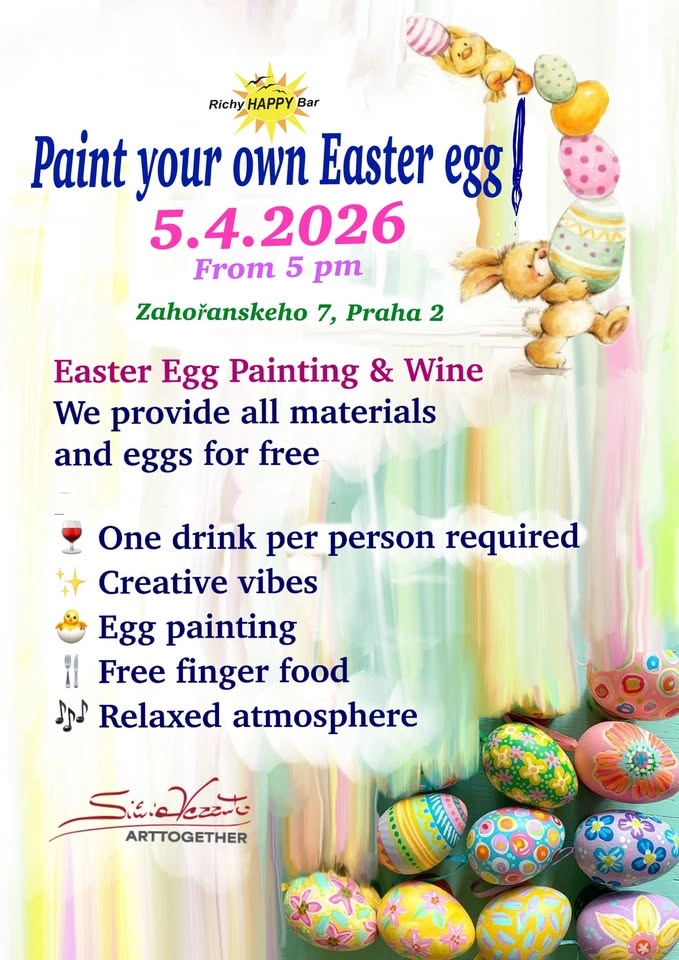 Easter egg painting & wine