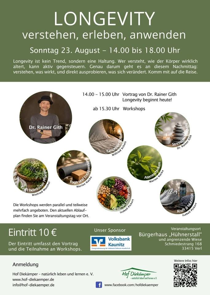 Longevity - verstehen, erleben, anwenden