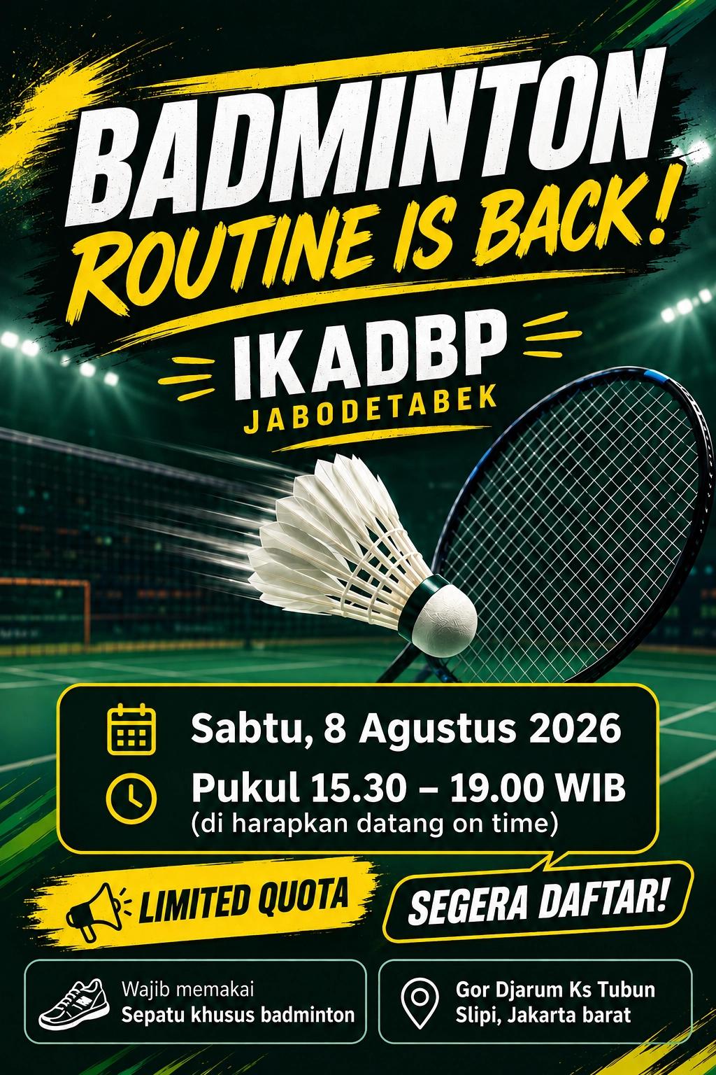 BADMINTON ROUTINE IKADBP