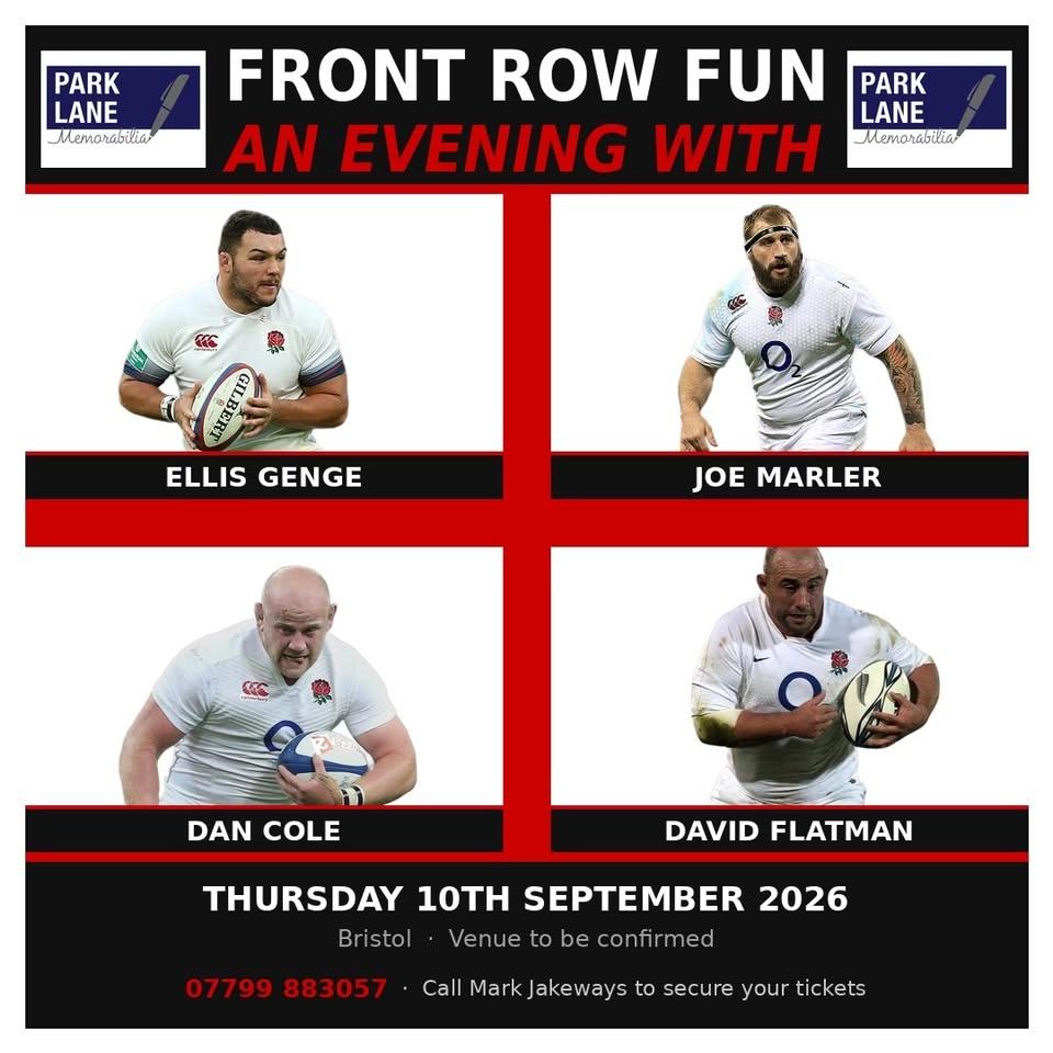 An Evening With Ellis Genge, Joe Marler, Dan Cole and David Flatman. Front Row Fun