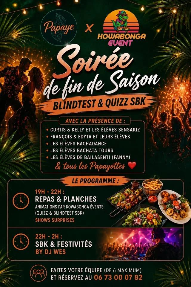 Soirée de fin de saison du Papaye 💃😻