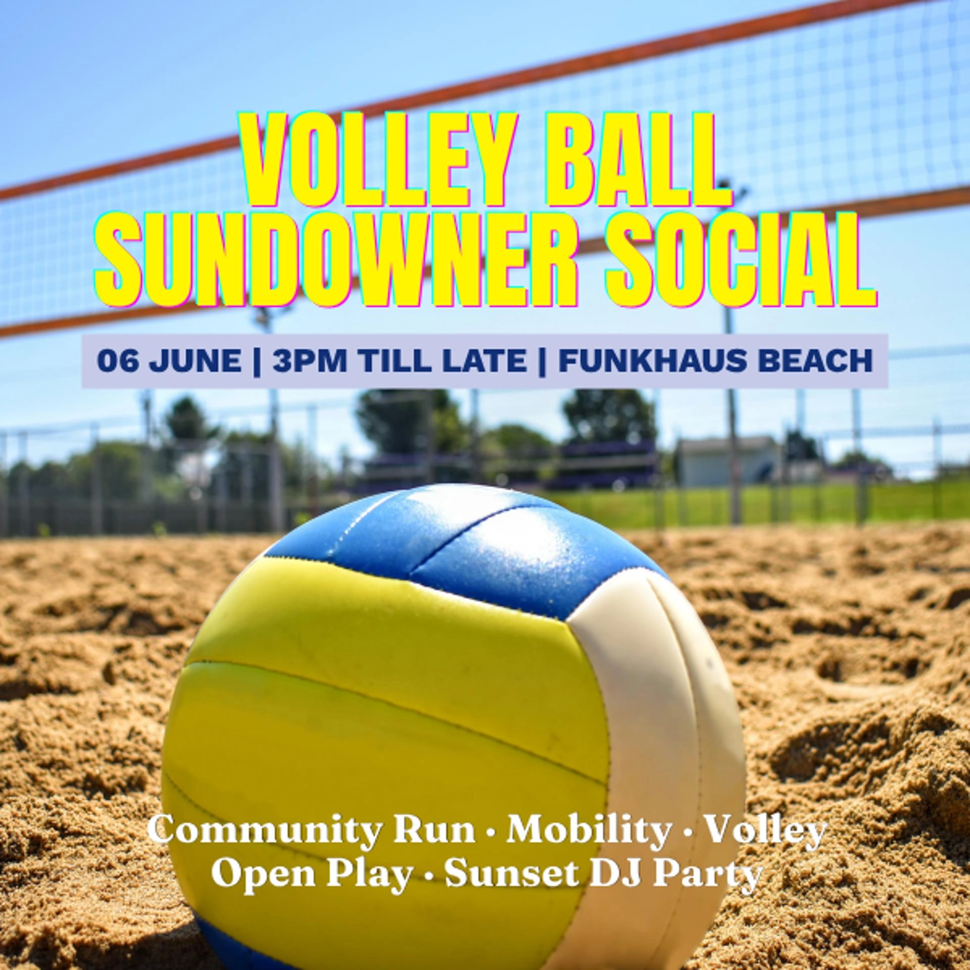 Volleyball Sundowner Social: Run, Move, Play | The A Society x Lymca