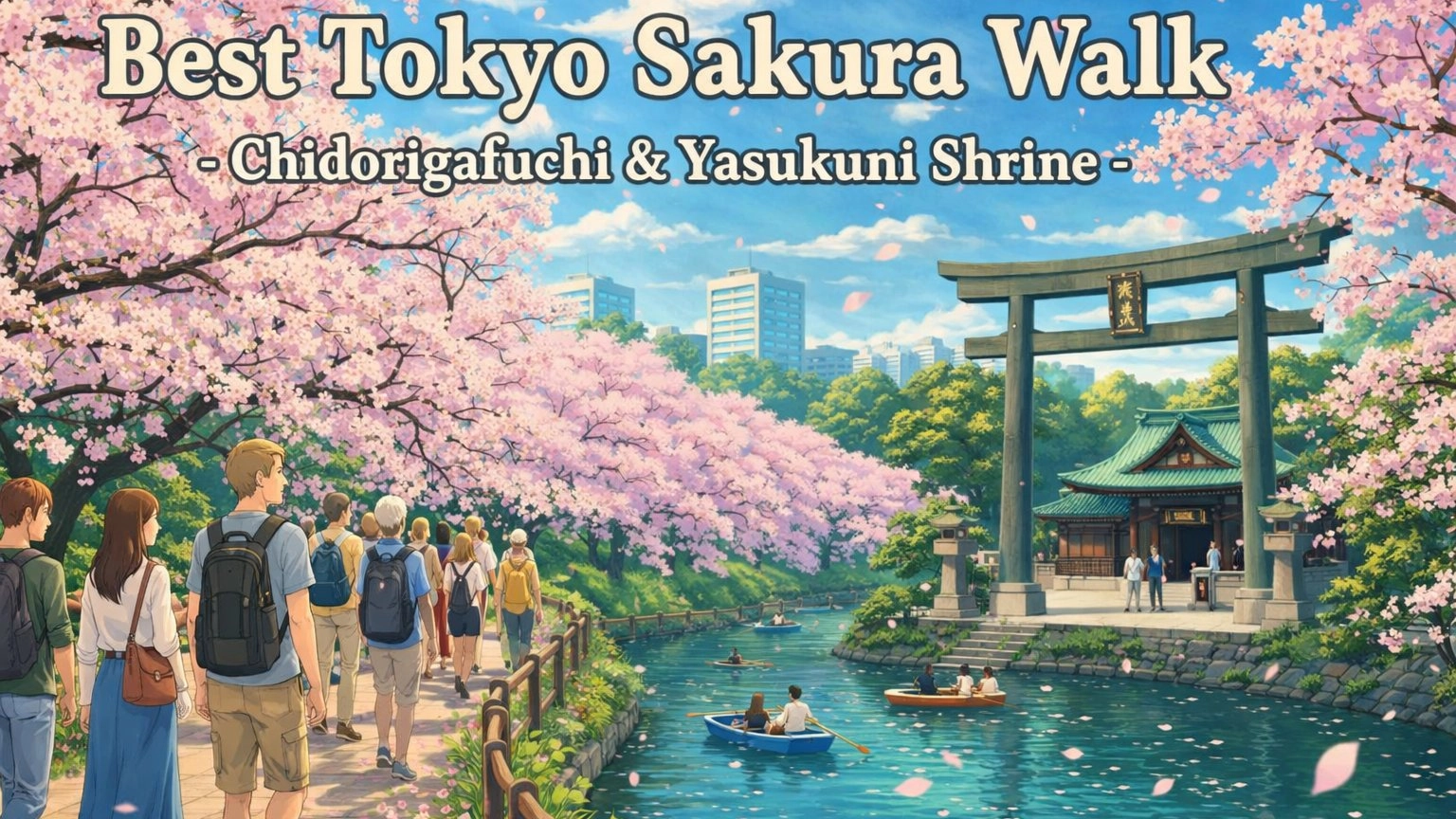 đž Best Tokyo Sakura Walk đž Chidorigafuchi & Yasukuni Shrine