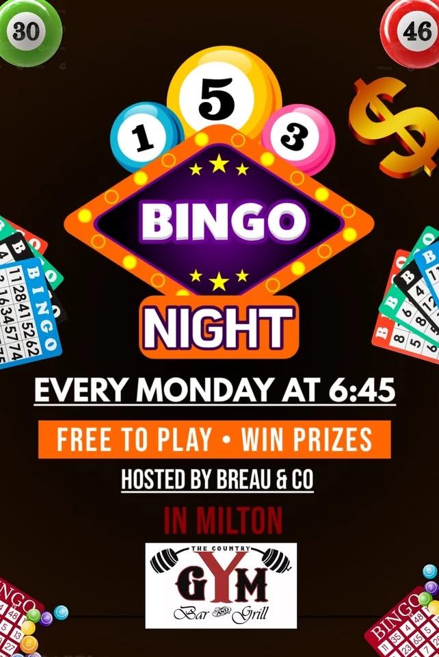 Bingo Night at The Country Gym in Milton