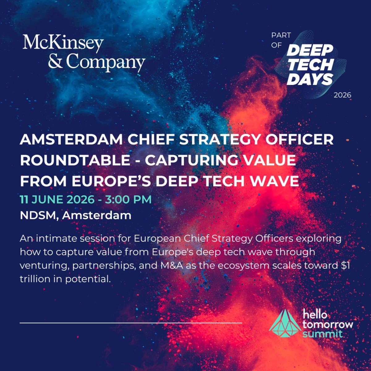Amsterdam Chief Strategy Officer roundtable - Capturing value from Europe’s deep tech wave