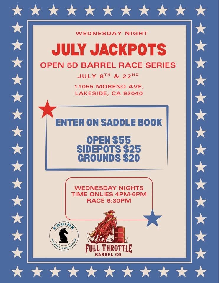 $250 added Wednesday Night July Jackpots