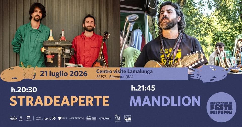 StradeAperte Band + Mandlion @ Centro visite l’Uomo di Altamura | Aspettando la Festa dei Popoli