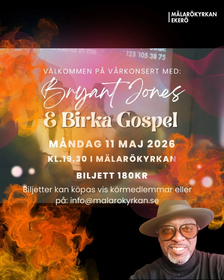 Vårkonsert 11 maj - Bryant Jones & Birka Gospel