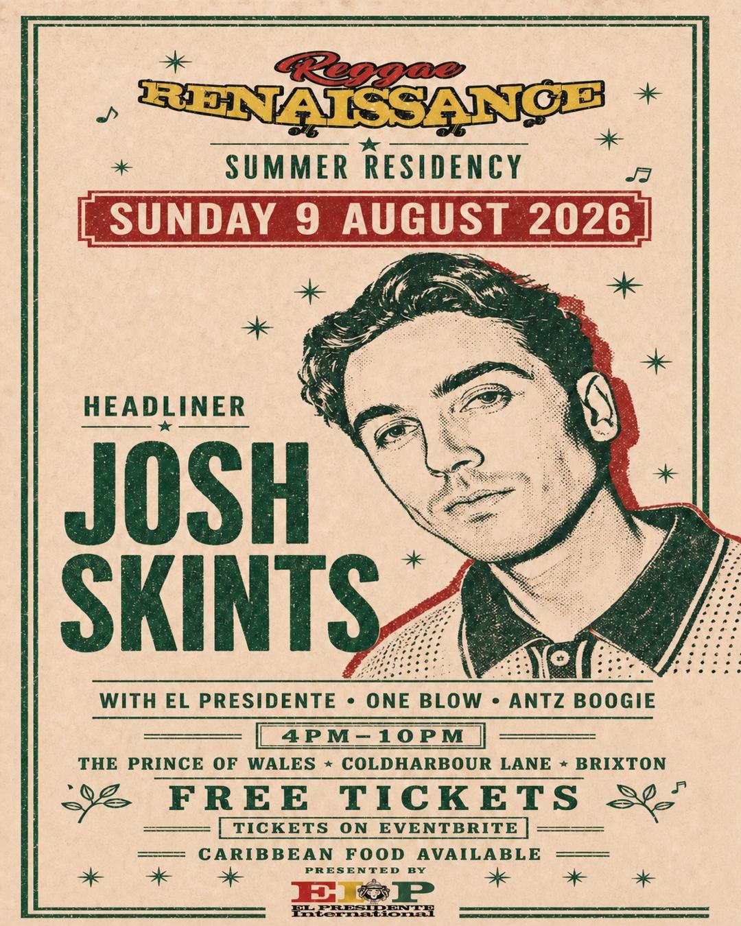 Reggae Renaissance with Josh Skints in Brixton