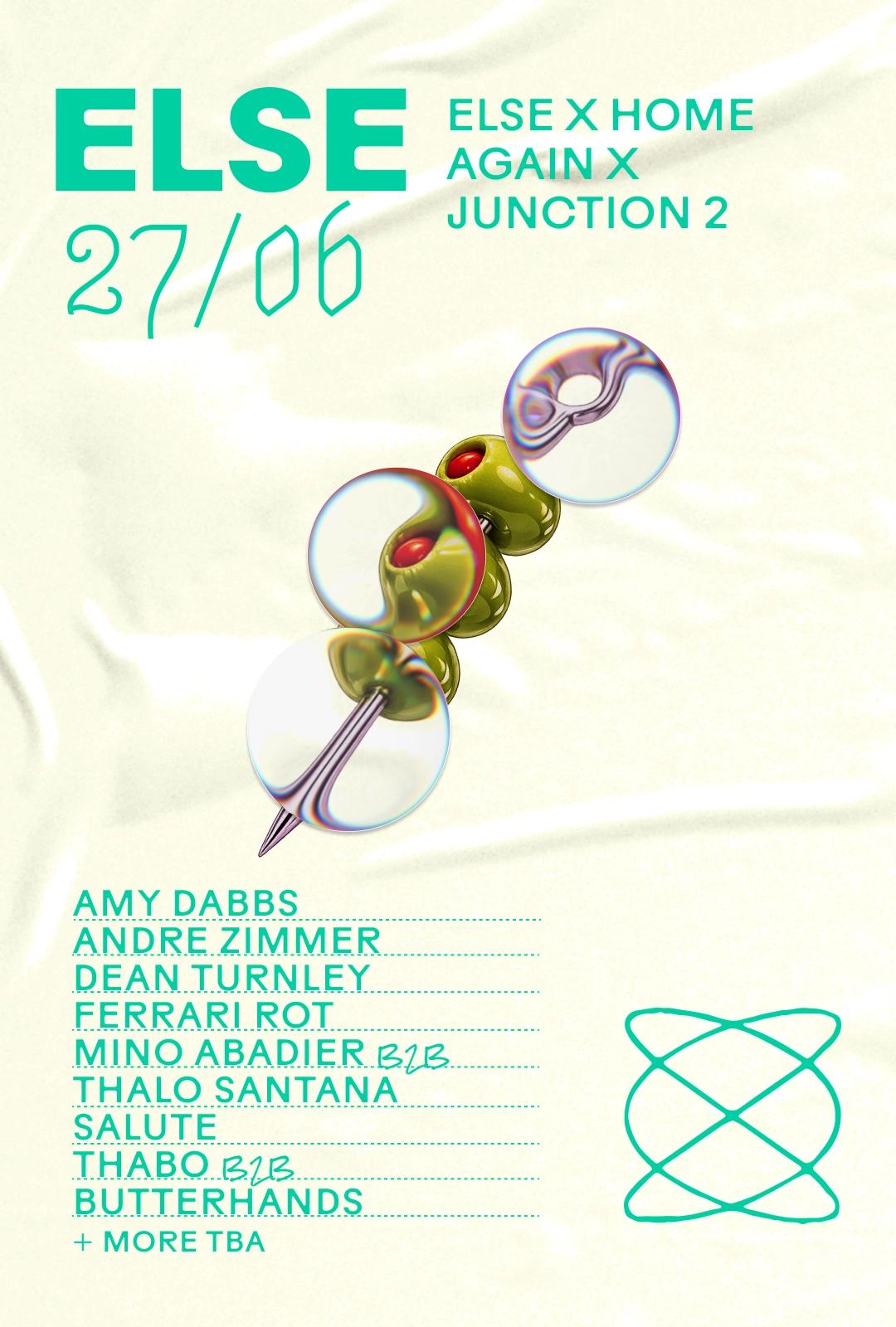 Else x Home Again & Junction 2 presents: salute & Dean Turnley