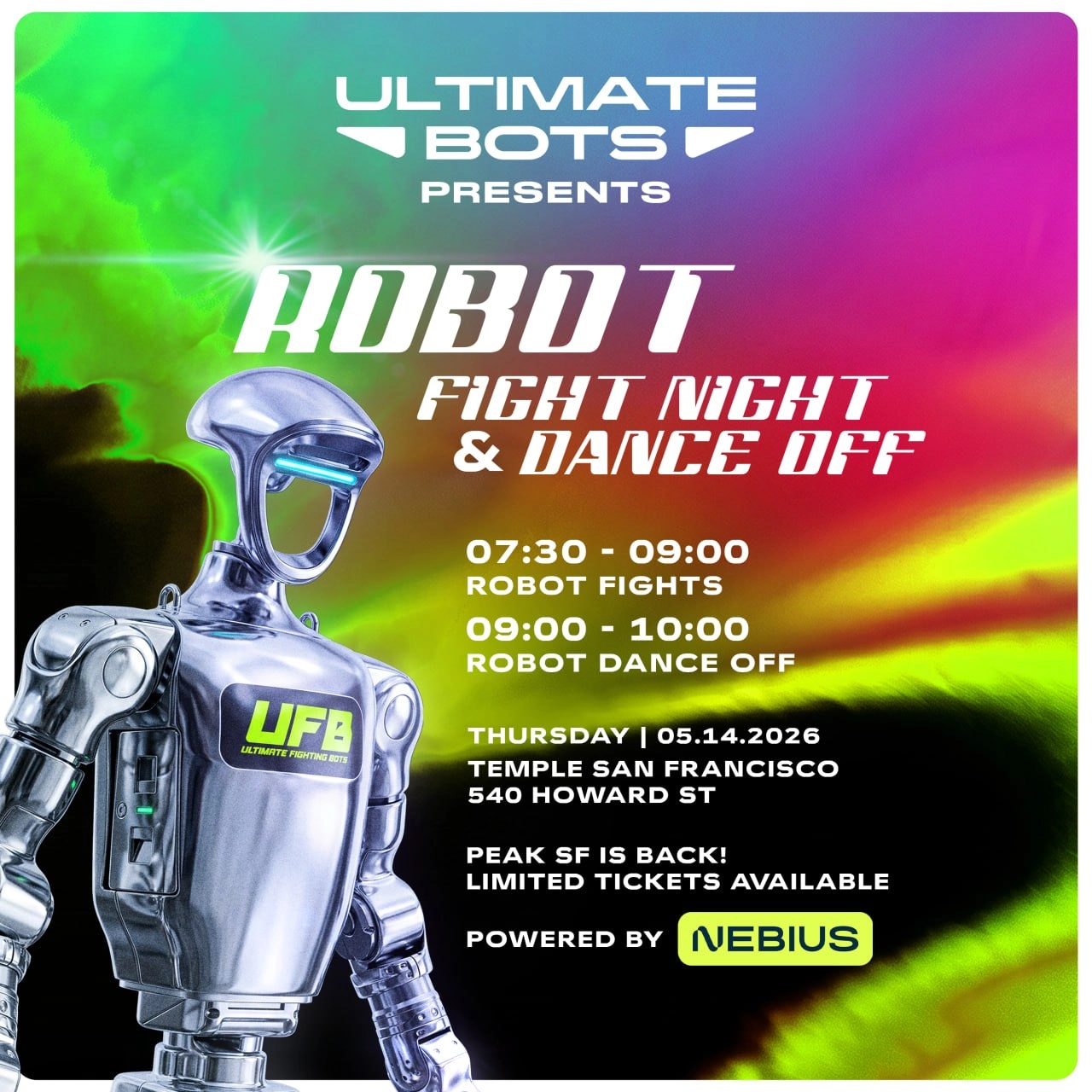 Ultimate Bots: Fight x Dance. Powered by Nebius