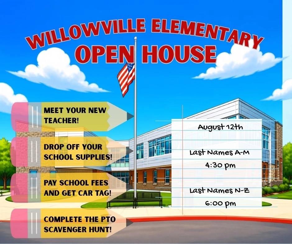 Willowville Elementary Back to School Open House!