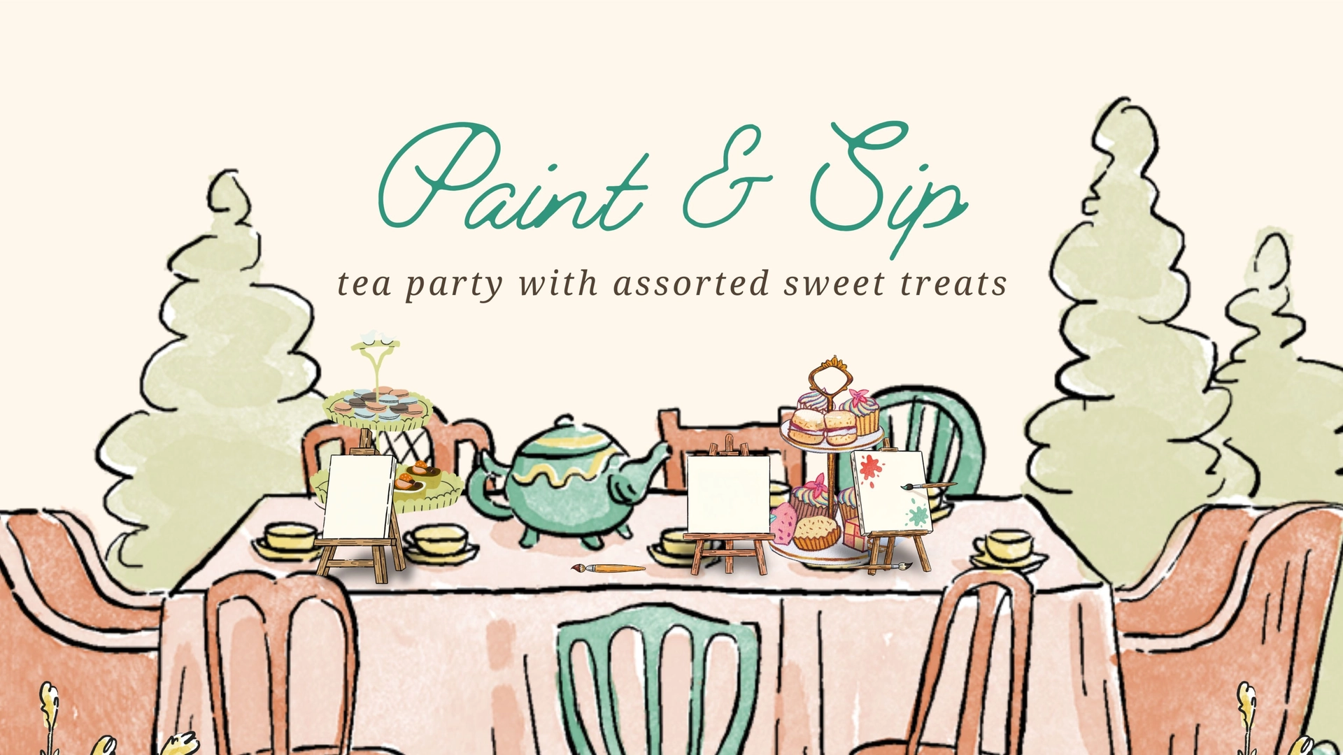 Paint & Sip - Tea Party Edition (12/04 Sunday)