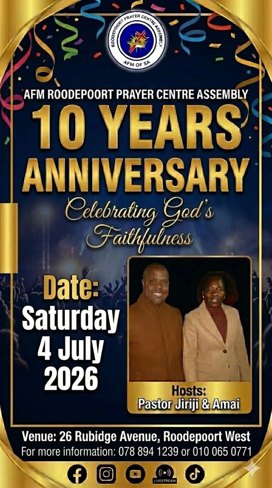 Men's Fellowship Revival & 10 Years Anniversary Celebration