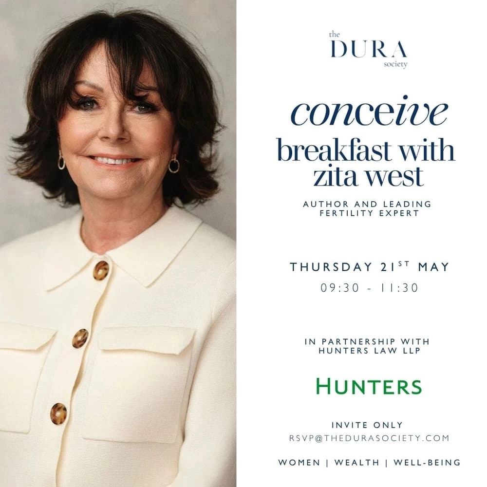 DURA CURATES | Conceive: Breakfast with Zita West, Author and Leading Fertility Expert