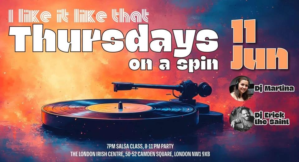 Thursdays on a spin with Dj Martina and Erick