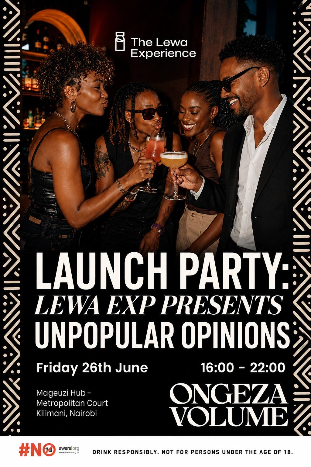 Launch Party: Lewa EXP presents Unpopular Opinions