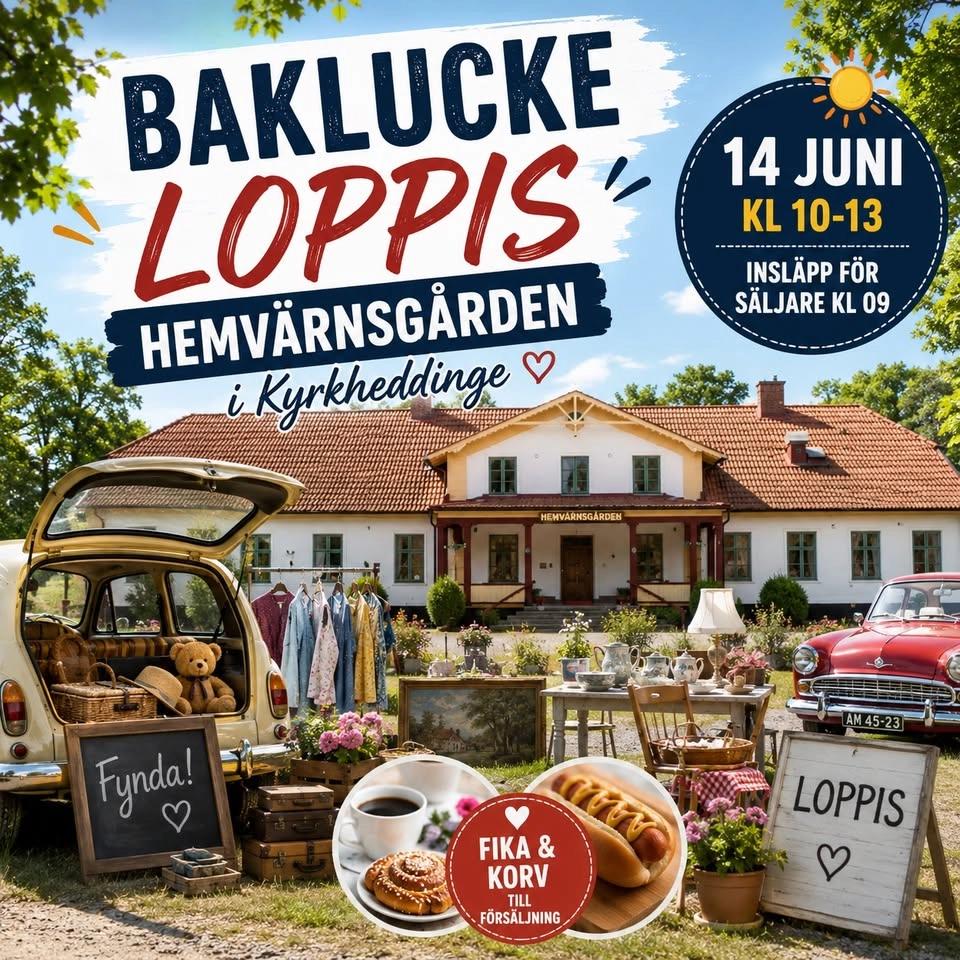 Bakluckeloppis på Hemvärnsgården i Kyrkheddinge