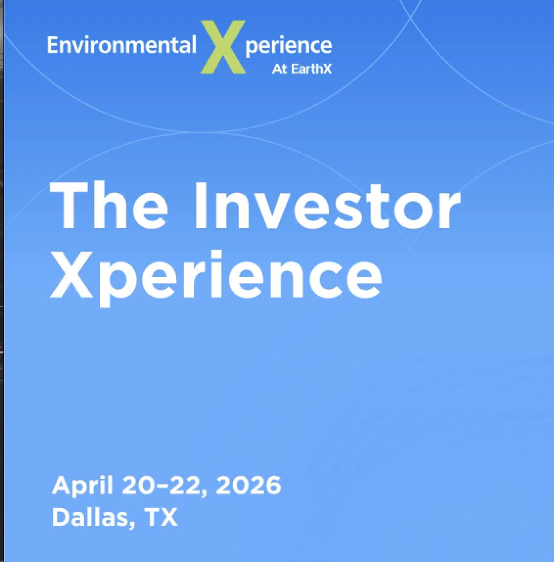 The Investor Xperience @ EarthX
