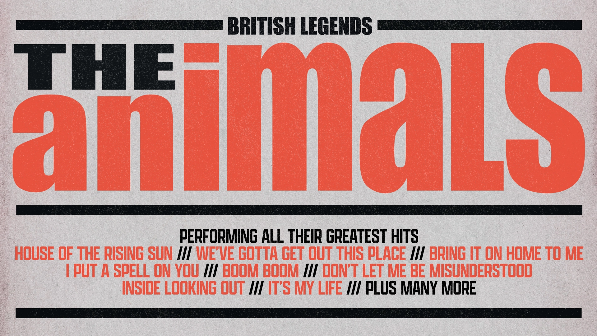 The Animals - 60th Anniversary World Tour