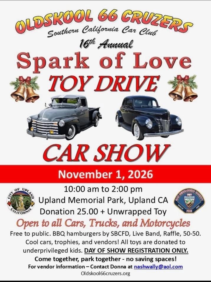 Spark of Love with The OldSkool 66 Cruzers Toy Drive Car Show