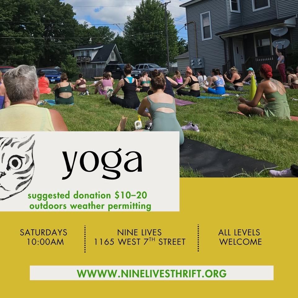 Outdoor Yoga at Nine Lives 🐾