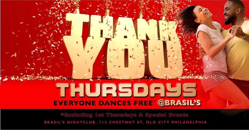 NO COVER Thank You Thursday @ BRASILS’S