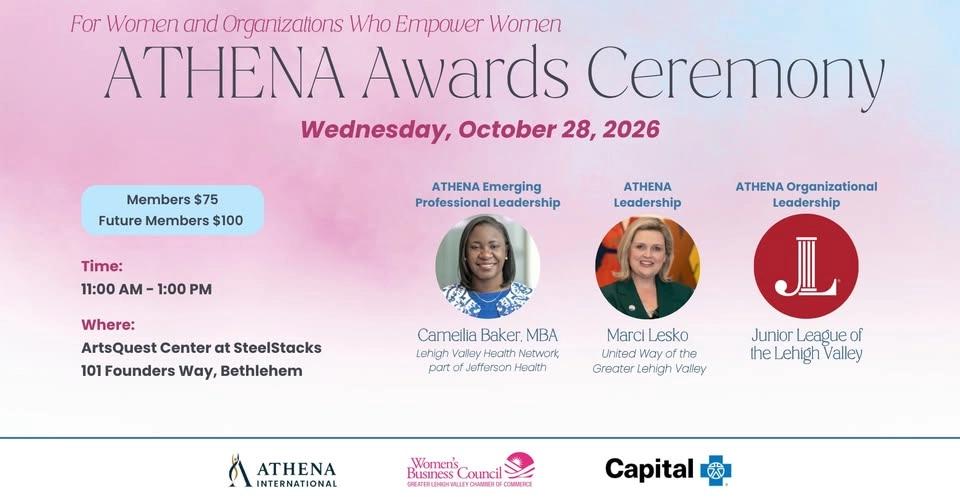 2026 Lehigh Valley ATHENA Awards presented by the Women's Business Council