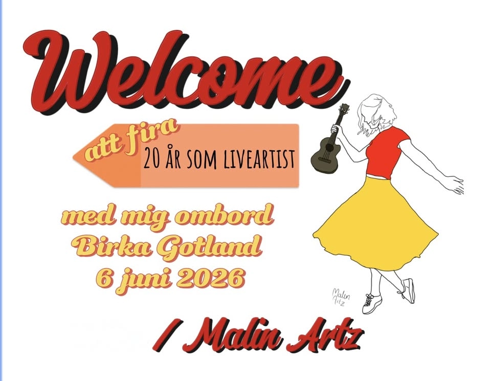 Malin Artz 20 år (som artist) ombord Birka Gotland