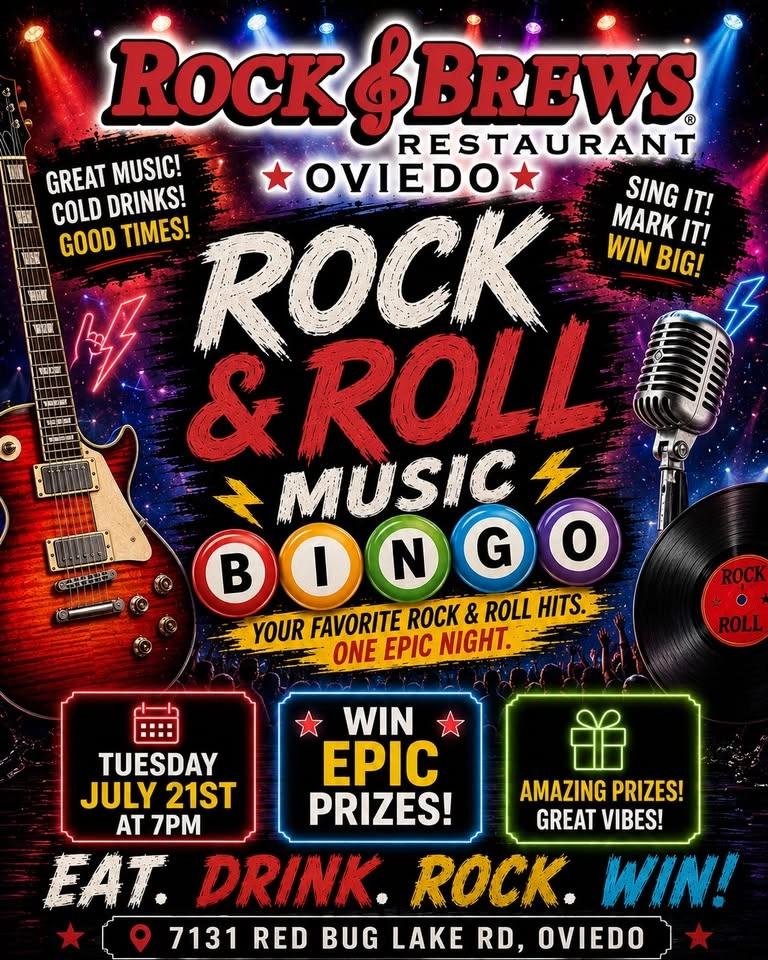 Rock & Roll Music Bingo @ Rock & Brews Oviedo