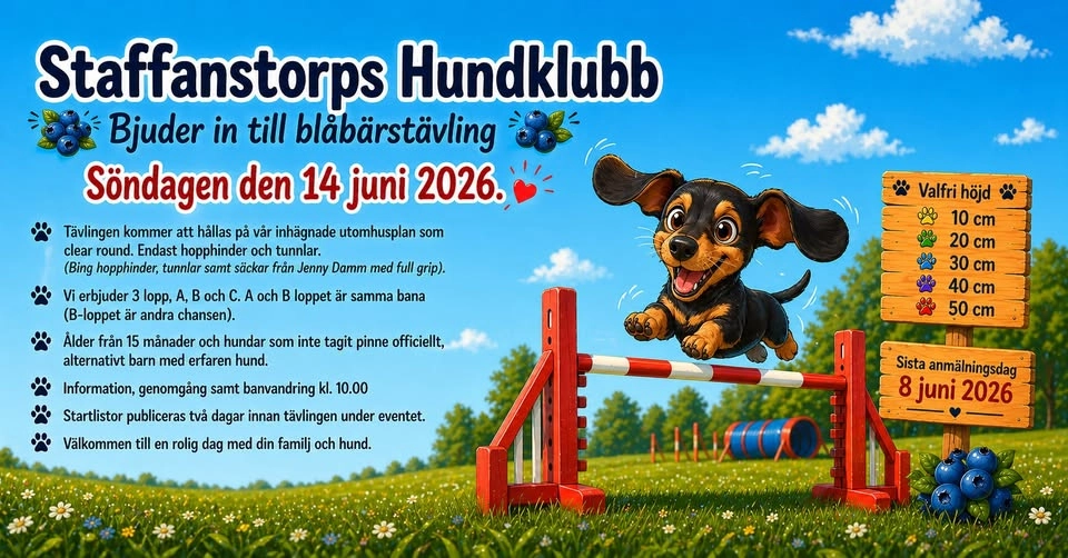 Blåbärstävling på Staffanstorps Hundklubb