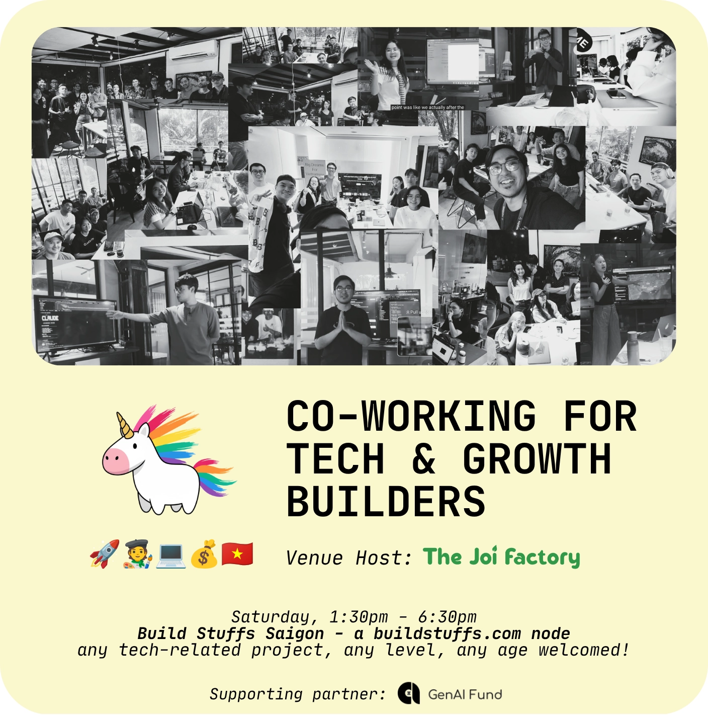 Cowork & Showcase for Tech/Growth Builders - BS34