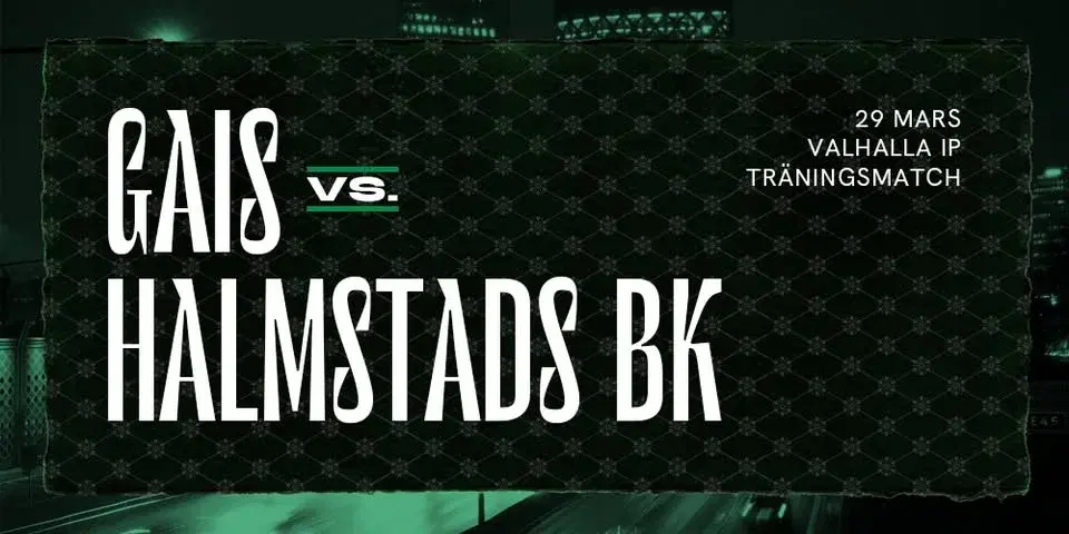 Träningsmatch Herr: GAIS - Halmstads BK