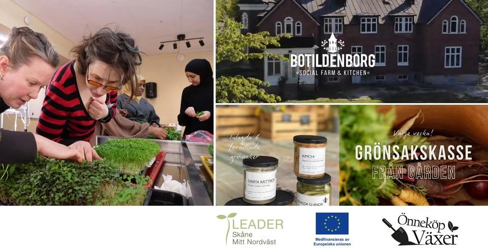 Studiebesök till Botildenborg "Social farm & kitchen" - Önneköp Växerprojektet