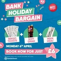 Bank Holiday Bargain 06/04 - Buzz Bingo Motherwell