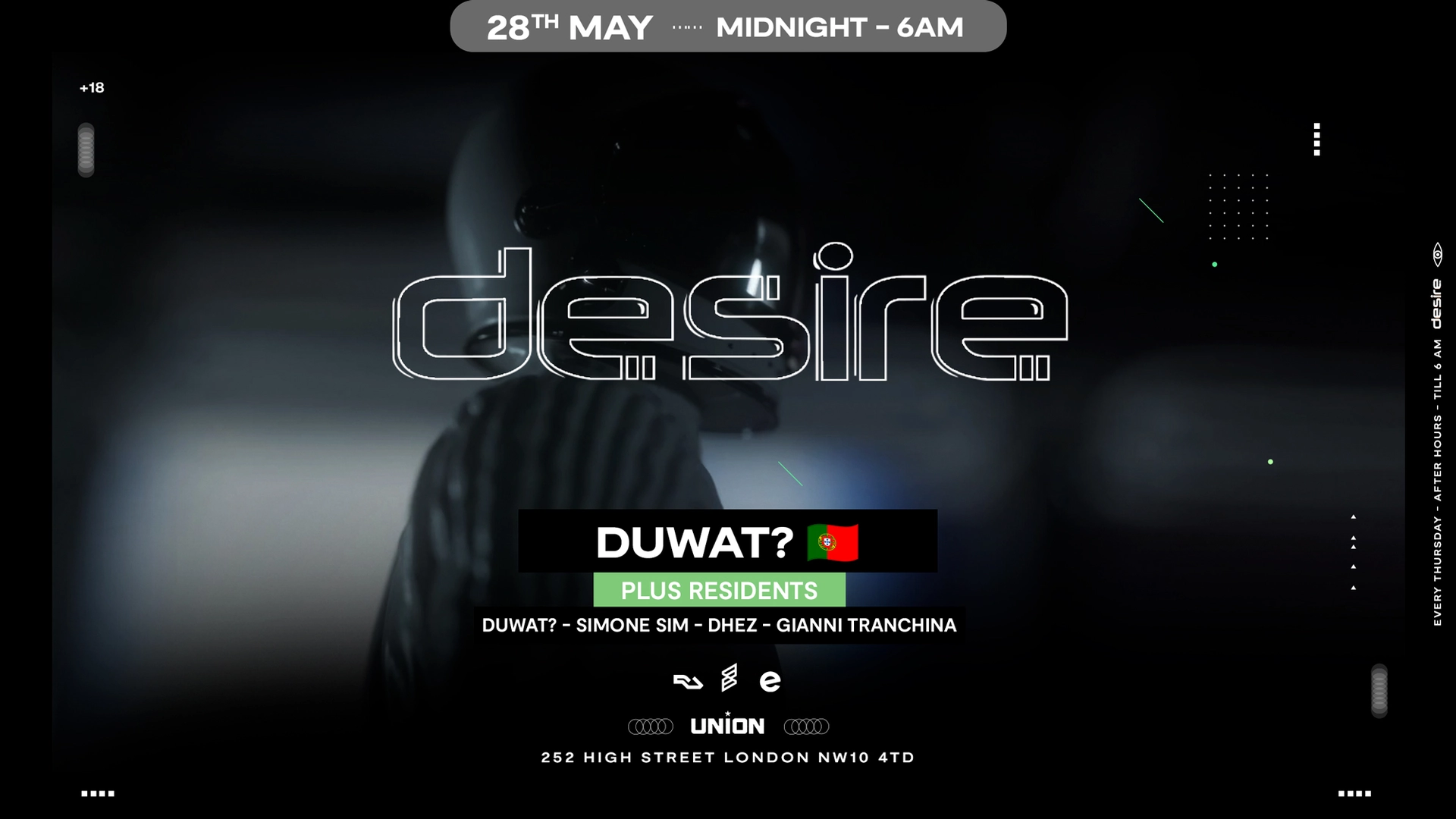 DESIRE - Weekly Thursday After Party - DUWAT