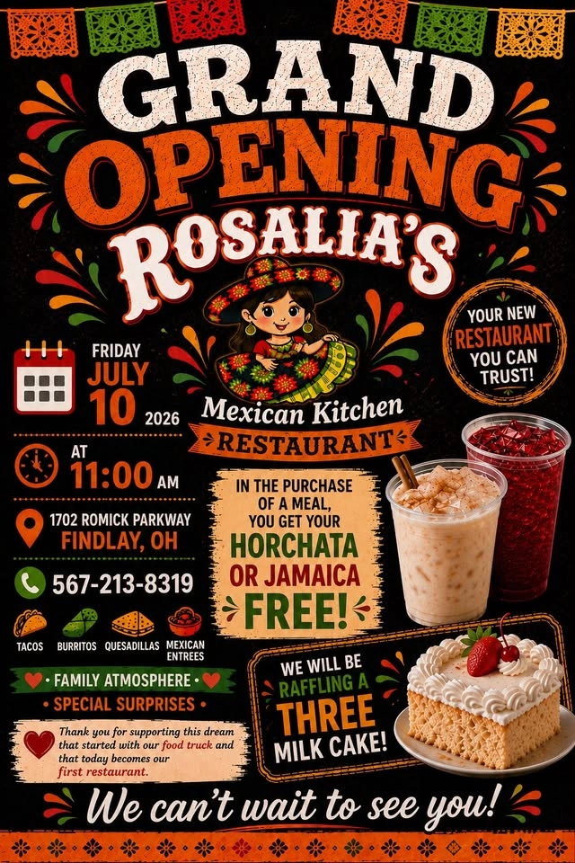 Grand opening Rosaliaโs Mexican Kitchen