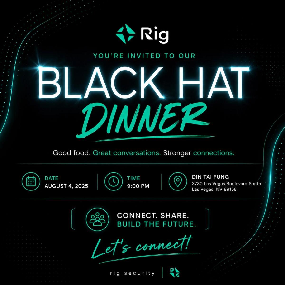 Rig Security - Black Hat Dinner