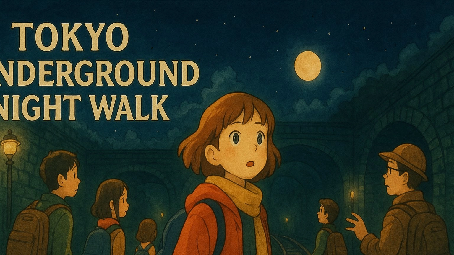 🌙 Tokyo Underground Night Walk Vol 1 🚶♂️🚶♀️ 7-8 PM➡Talking, 8 PM➡Walking