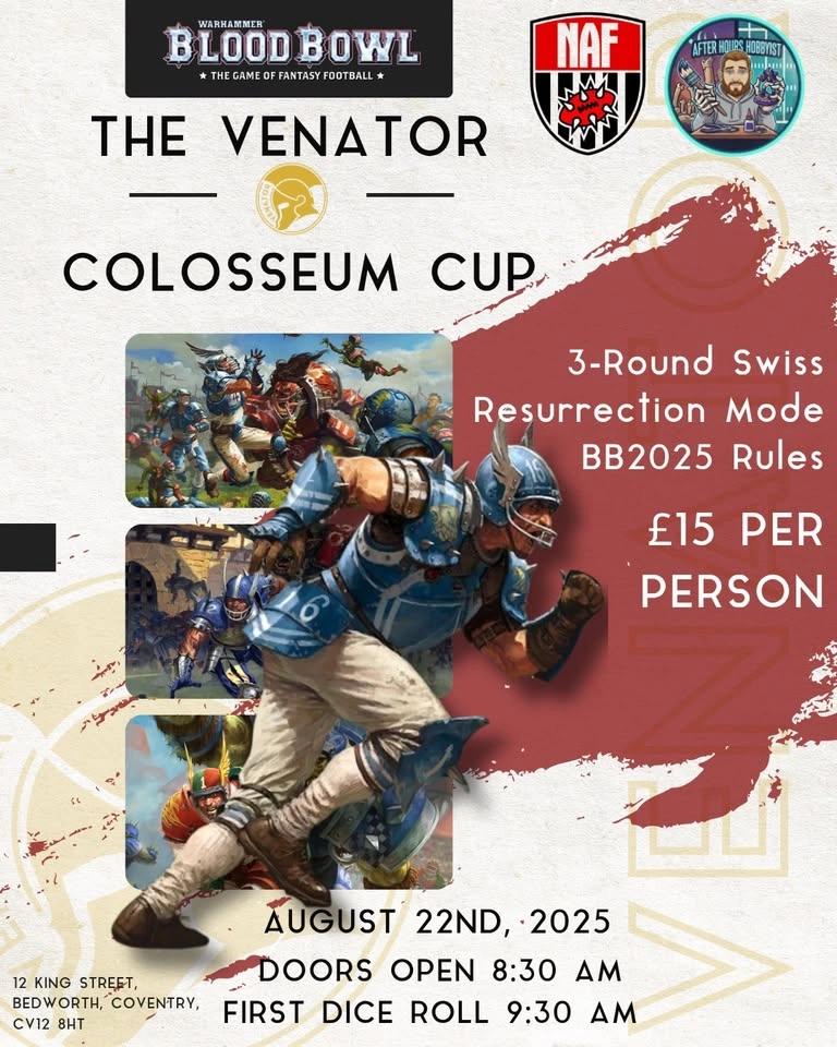The Venator Colosseum Cup - Blood Bowl Tournament