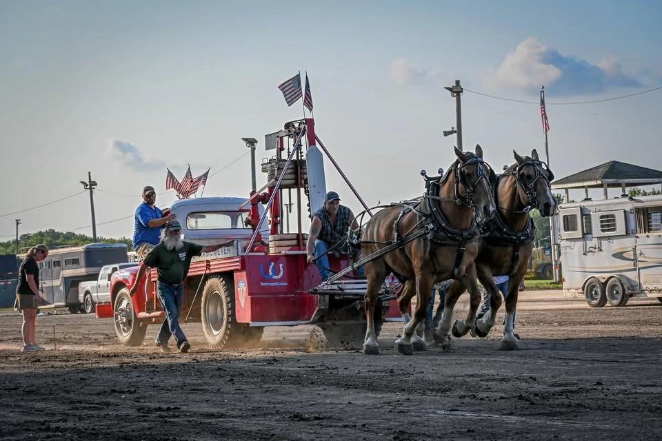 Draft Horse Pulls at The McHenry County Fair
