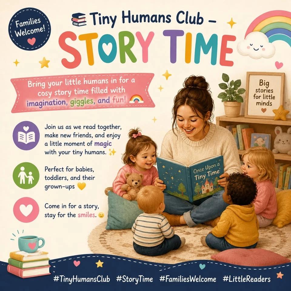 📚 Tiny Humans Club – Story Time ✨