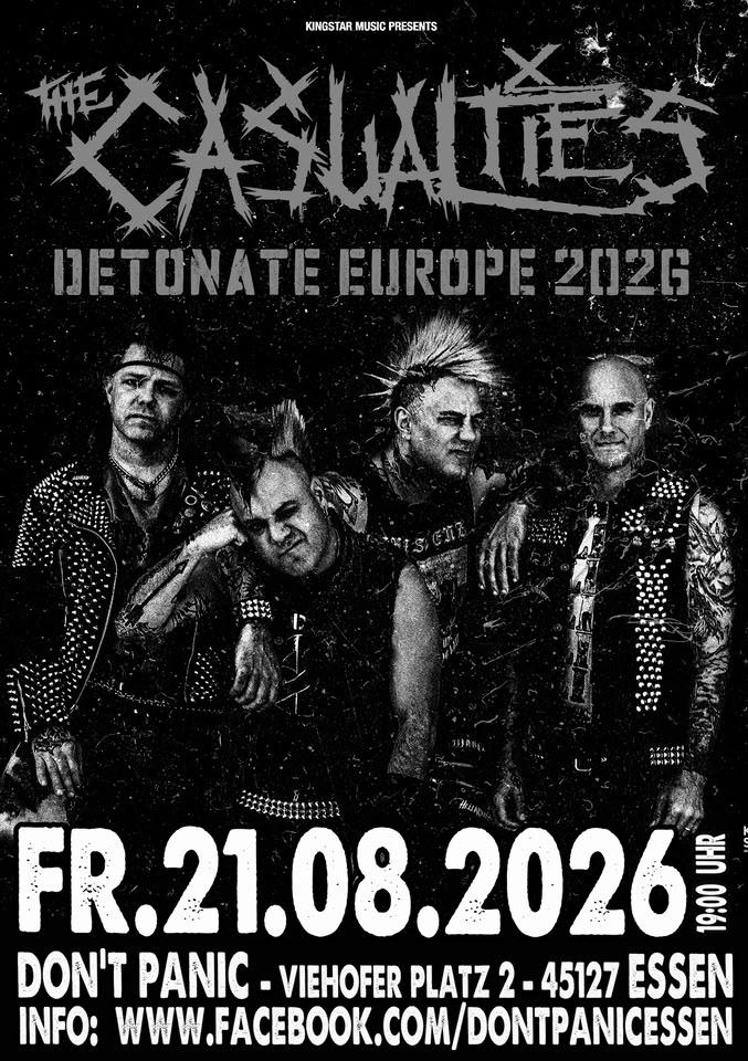 THE CASUALTIES - DETONATE EUROPE 2026 / Don't Panic Essen