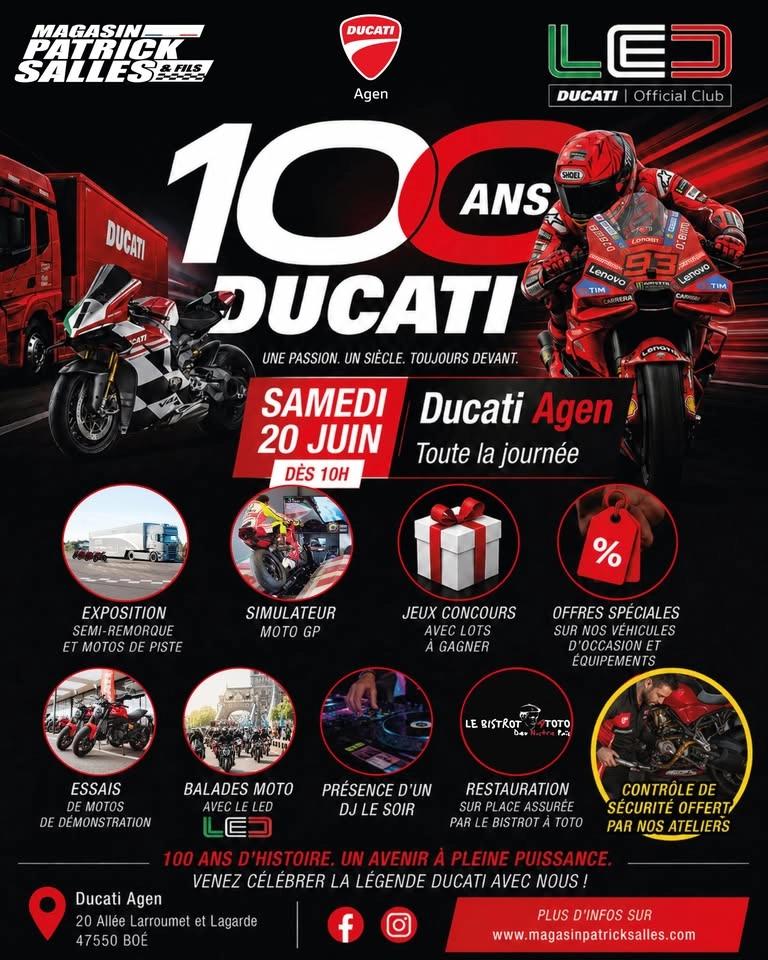 100 ANS DUCATI - Ducati Agen / Magasin Patrick Salles