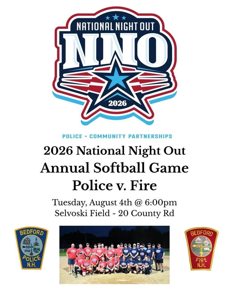 2026 National Night Out Softball Game - Police v. Fire