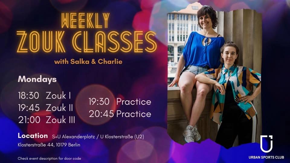 Weekly Zouk Classes (Mondays) in Berlin with Salka & Charlie