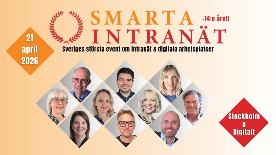 Smarta Intranät - Sveriges största konferens om intranät & digitala arbetsplatser