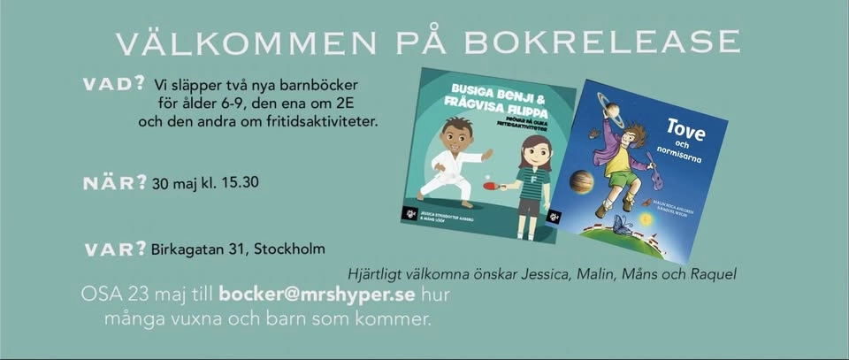Bokrelease för 2 nya barnböcker